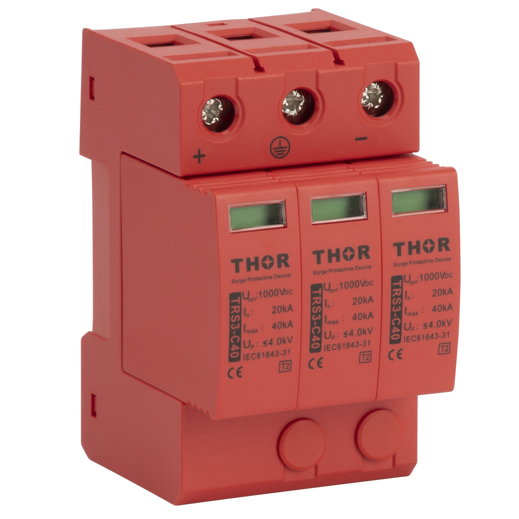 جهاز حماية الطفرة الكهروضوئية من النوع 2 من سلسلة TRS3